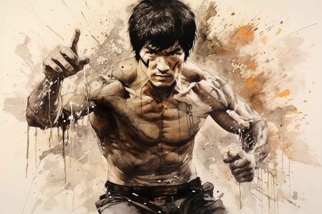 bruce lee pushup